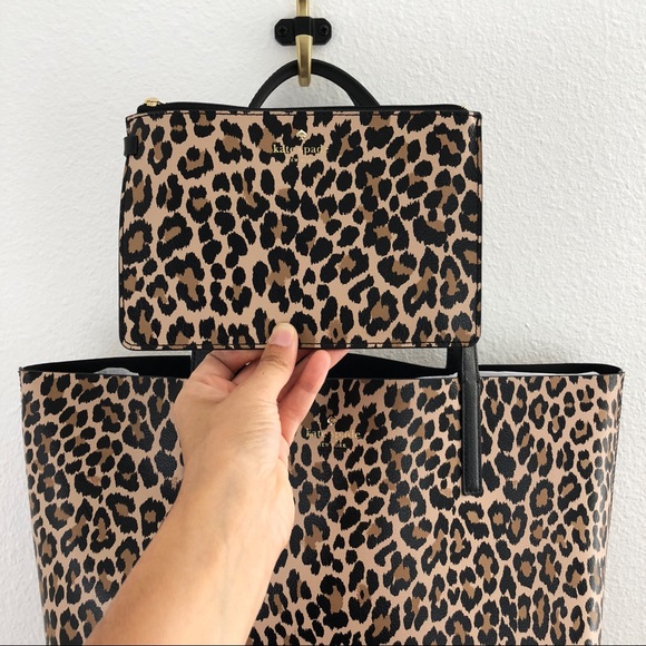 Kate Spade Leopard Print Reversible Purse Mya - Picture 4 of 8